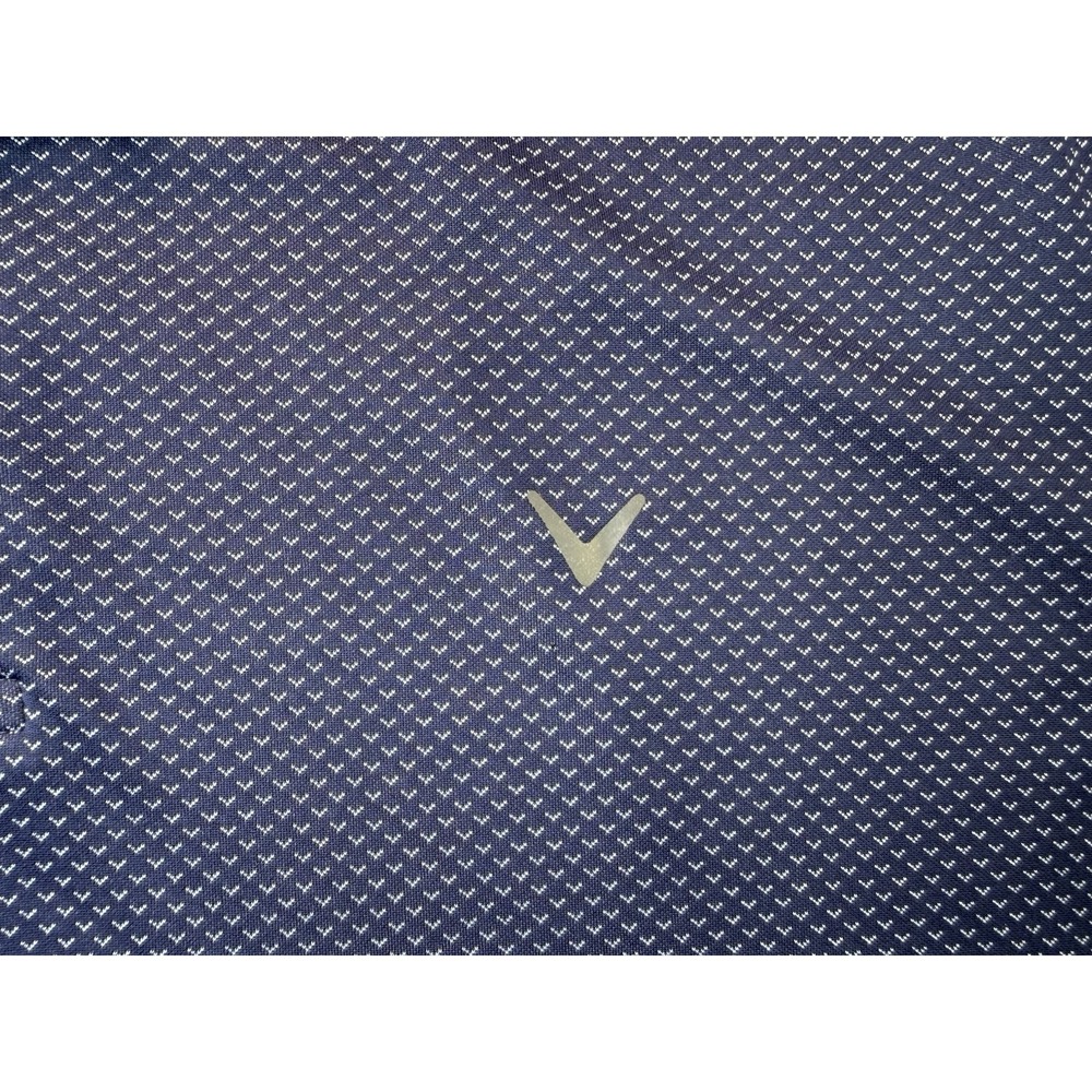 Callaway Opti-Dri Golf Mens 2XL Blue geometric Performance Polo Shirt - Picture 4 of 7